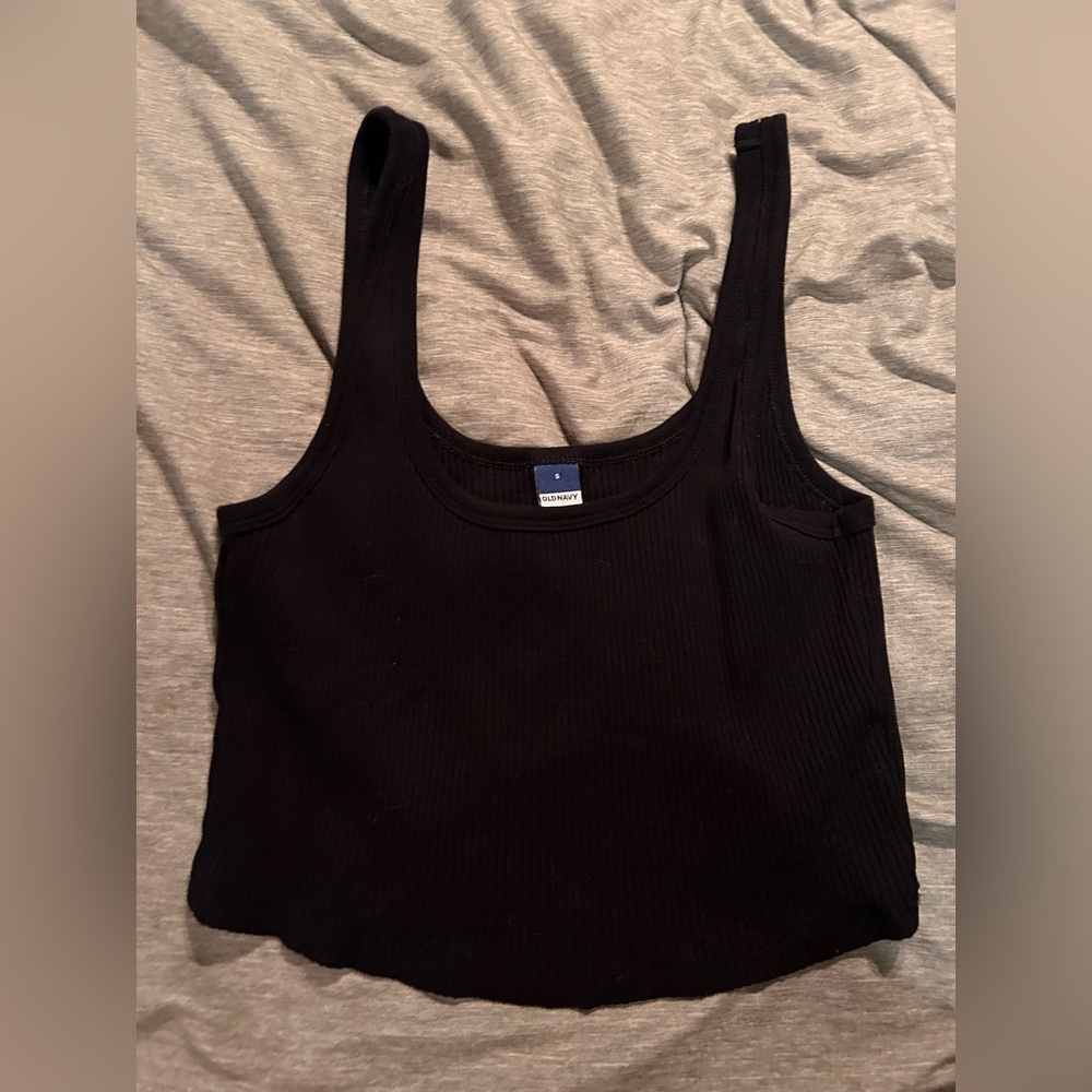 Black h&m crop tank top